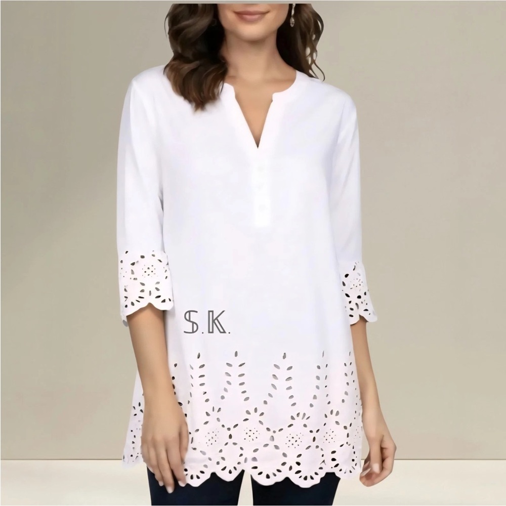 NWOT Blair Eyelet Tunic Top